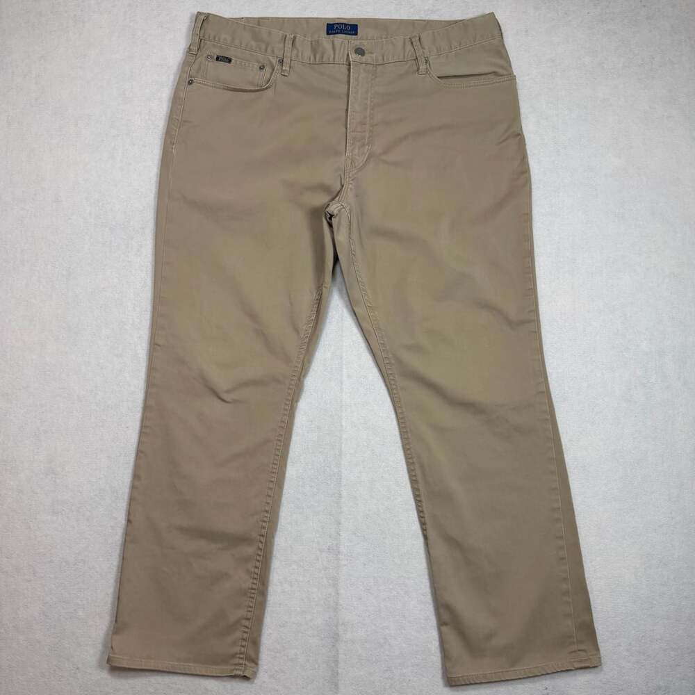 Polo Ralph Lauren Pants Mens 38x29 The Prospect Straight Chino Khaki Tan Stretch